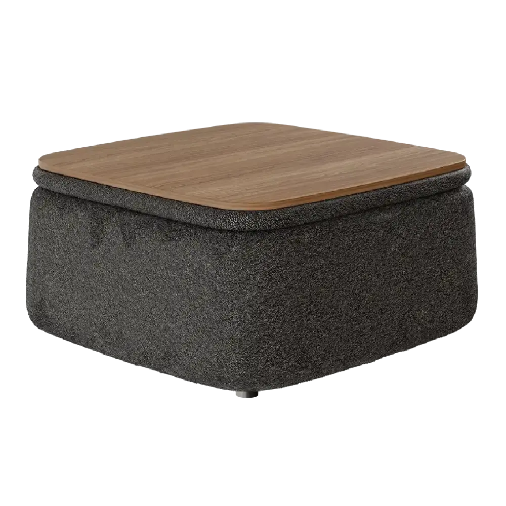 Mesa de centro Elements Berti 3 em 1 (Mesa + Puff + Baú)